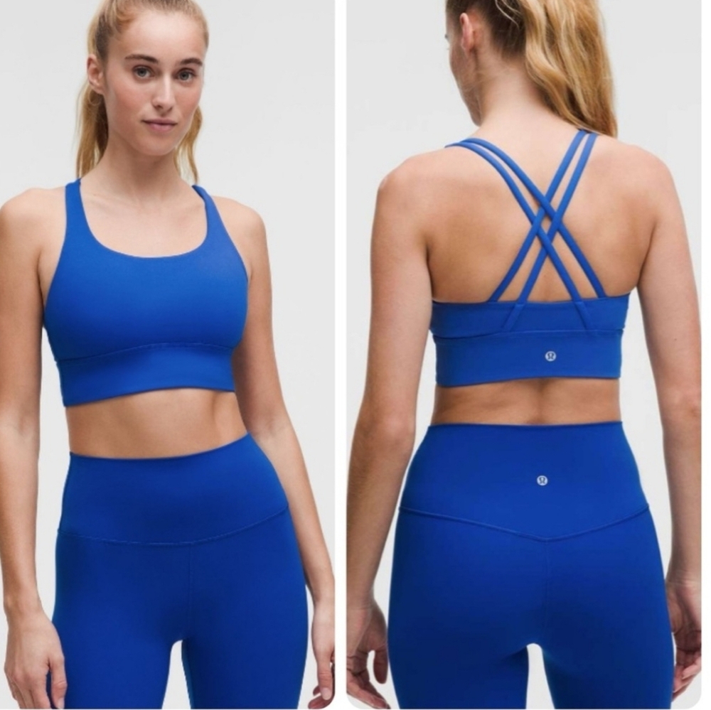 Lululemon Energy Longline Bra *Medium Support, B–D Cups. Pipe Dream Blue Size 4